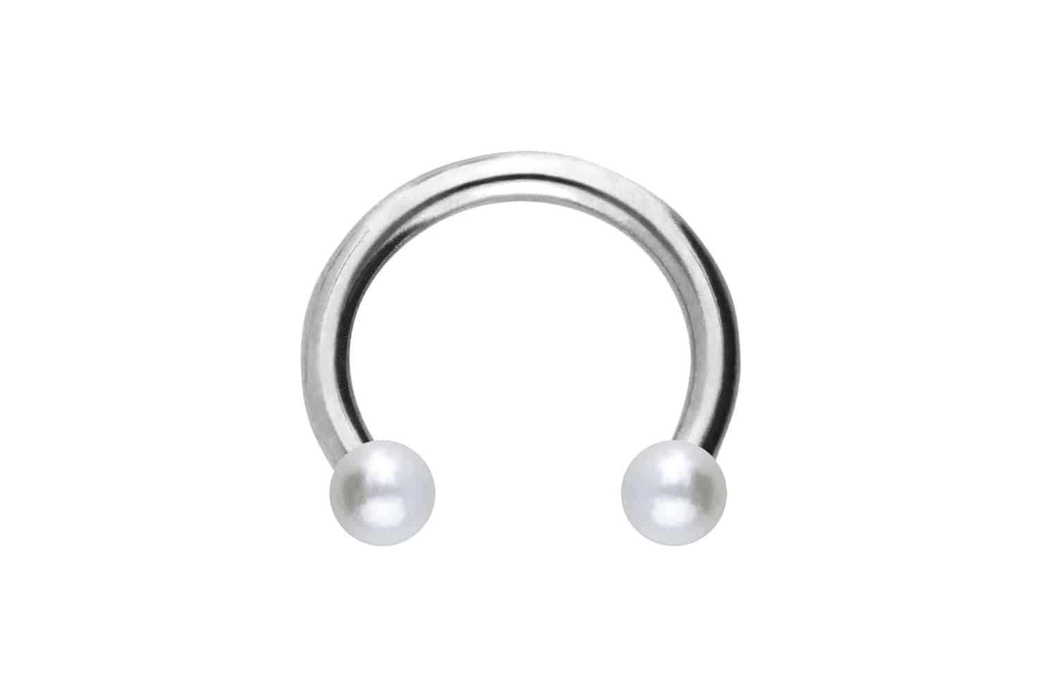 Titan Hufeisenring Piercing SYNTHETISCHE PERLEN